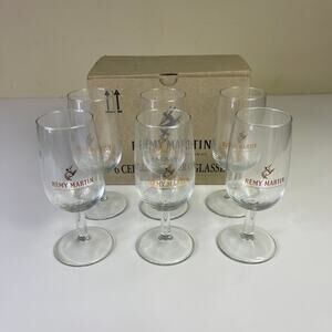 Remy Martin Fine Champagne Cognac Glasses Vintage Set of 6 4 oz NEW IN BOX
